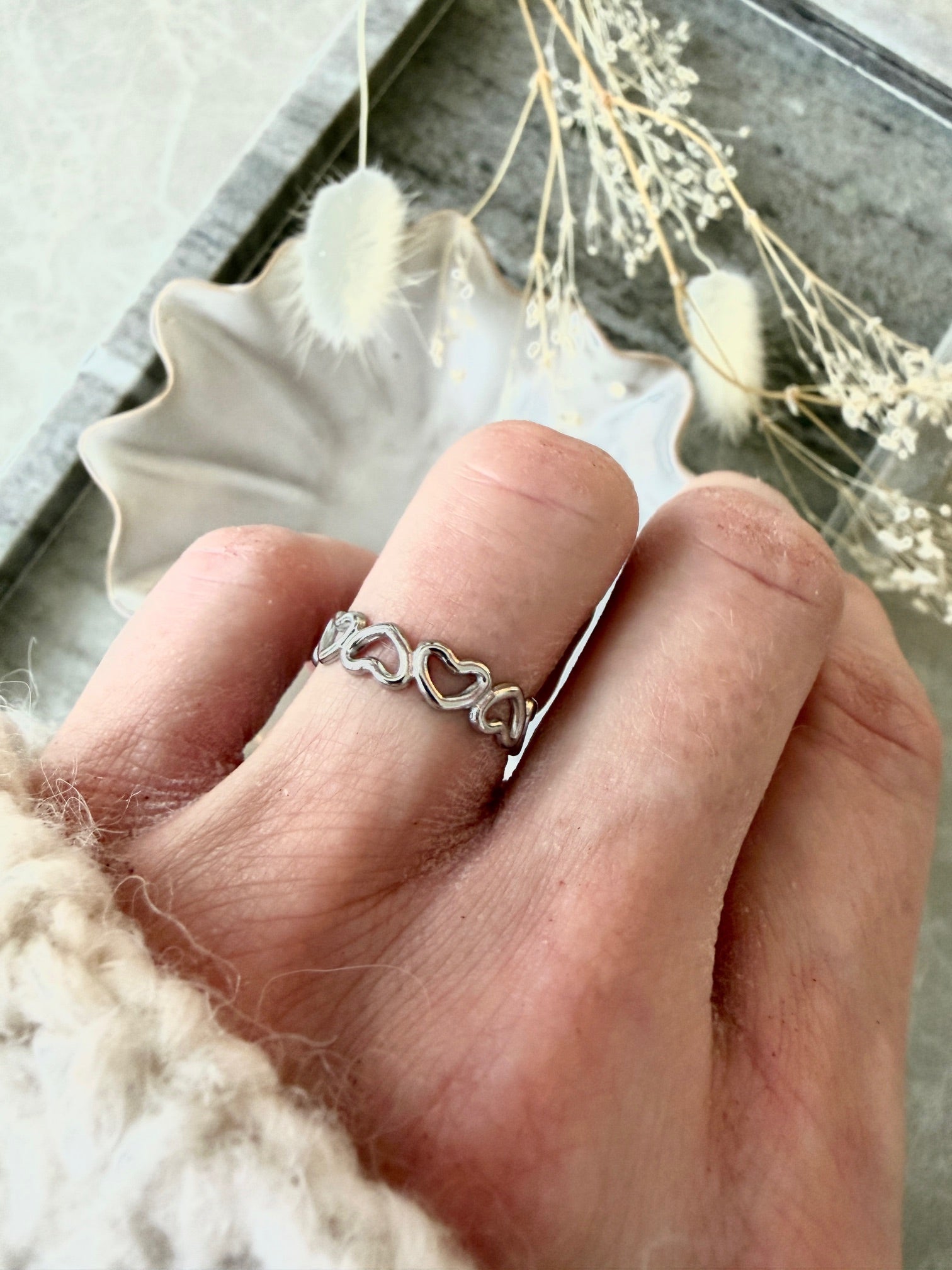 Ring "Heart Link Silber"