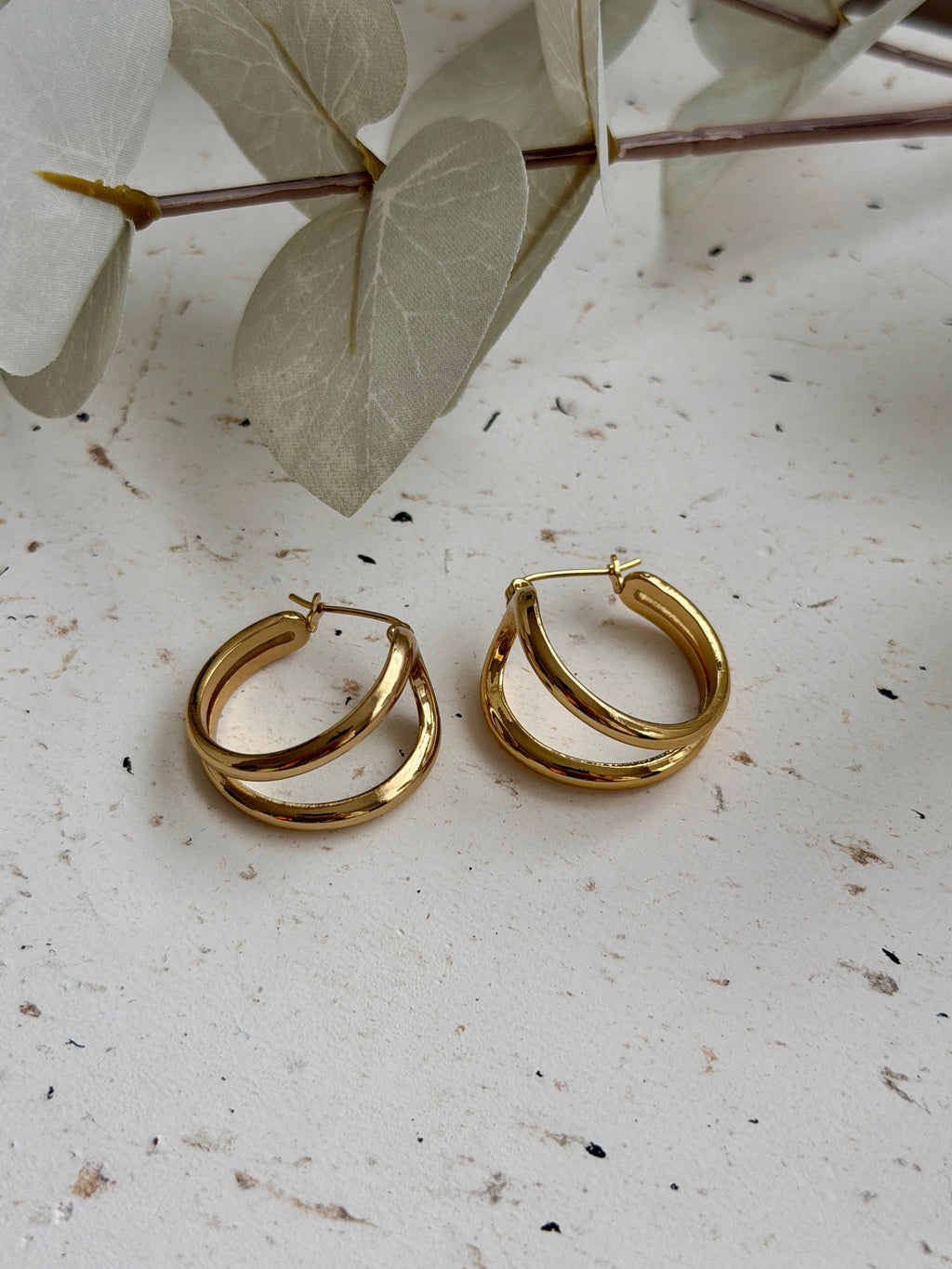 Ohrringe “Double Glow Hoops”