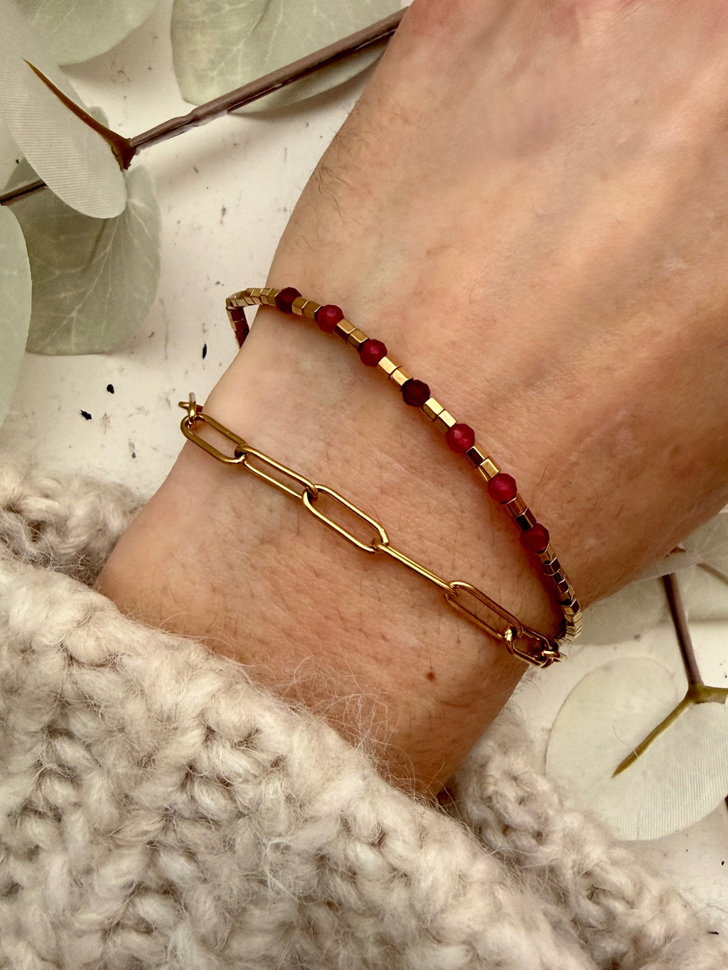 Armband „Ruby Glow“