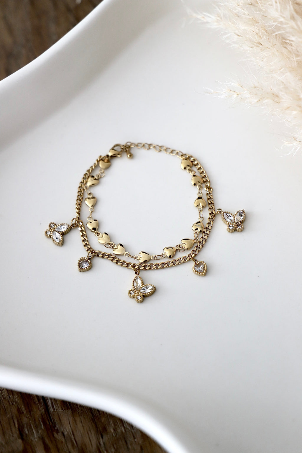 Armband “Butterfly Hearts Duo”