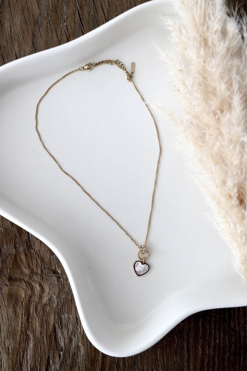 Halskette “Mini Heart Pearlwhite”
