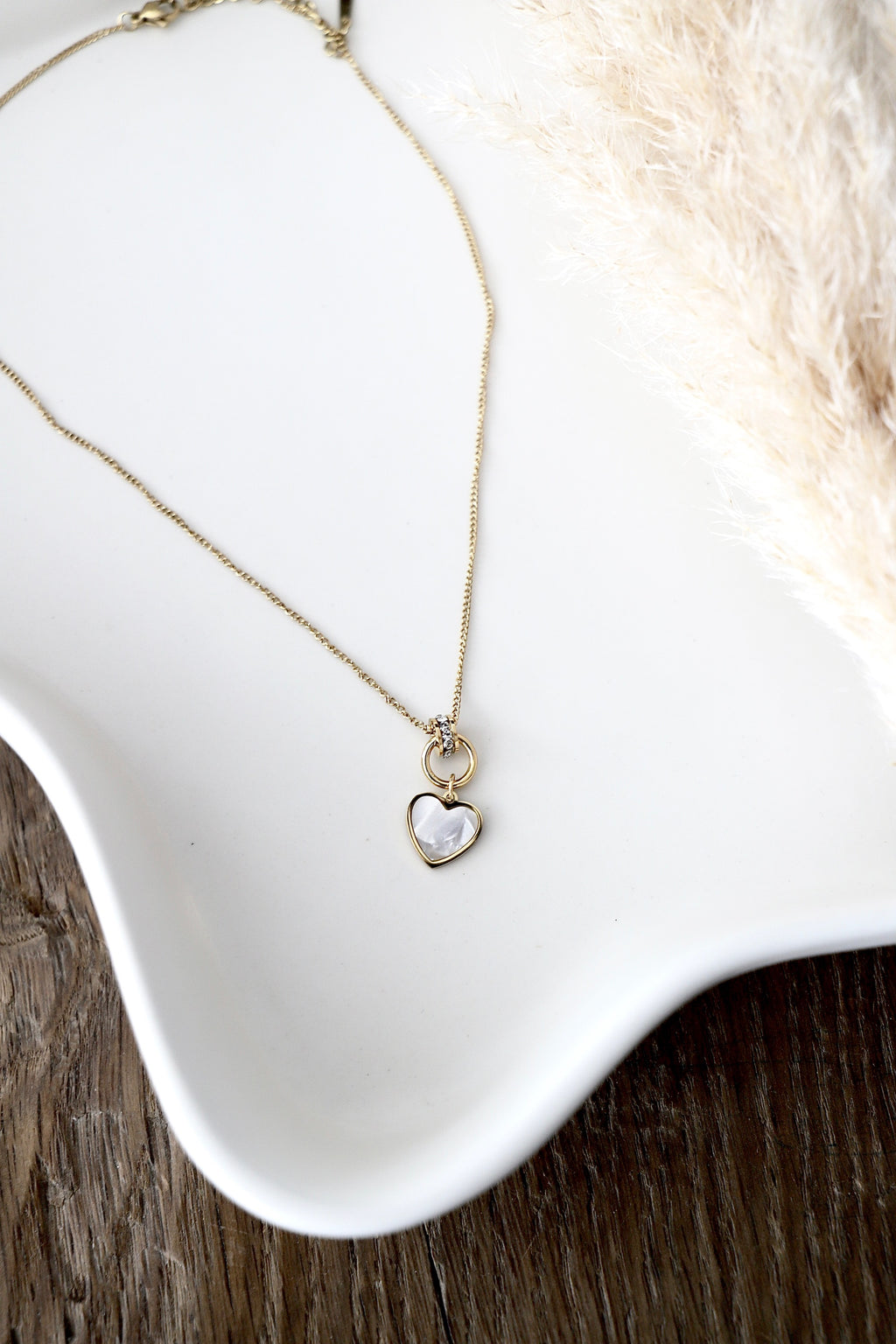 Halskette “Mini Heart Pearlwhite”