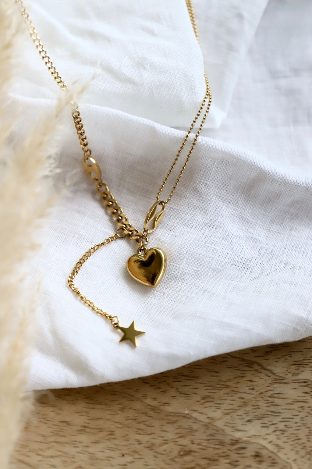 Halskette "Heart & Star Charm"
